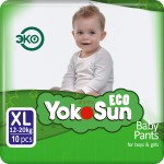 Подгузники-трусики, YokoSun (ЙокоСан) 12-20 кг р. XL 10 шт Эко миниформат
