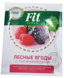 Каша, Fit Parad (Фит Парад) 35 г №1 овсяная Лесные ягоды с топинамбуром пакет