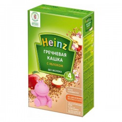 Каша безмолочная, Heinz (Хайнц) 200 г гречка яблоко с 4 мес