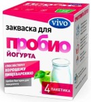 Закваска, Vivo (Виво) 0.5 г 4 шт для йогурта Пробио