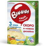 Каша молочная, Винни 220 г 3 злака манго банан