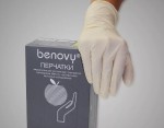 Перчатки смотровые латексные нестерильные опудренные, Benovy (Бенови) р. M №1 2400001225606