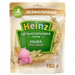 Каша безмолочная, Heinz (Хайнц) 180 г цельнозерновая овсяная кашка с 5 мес дой-пак