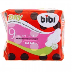 Прокладки женские Bibi супер драй ультратонкие 9 шт.